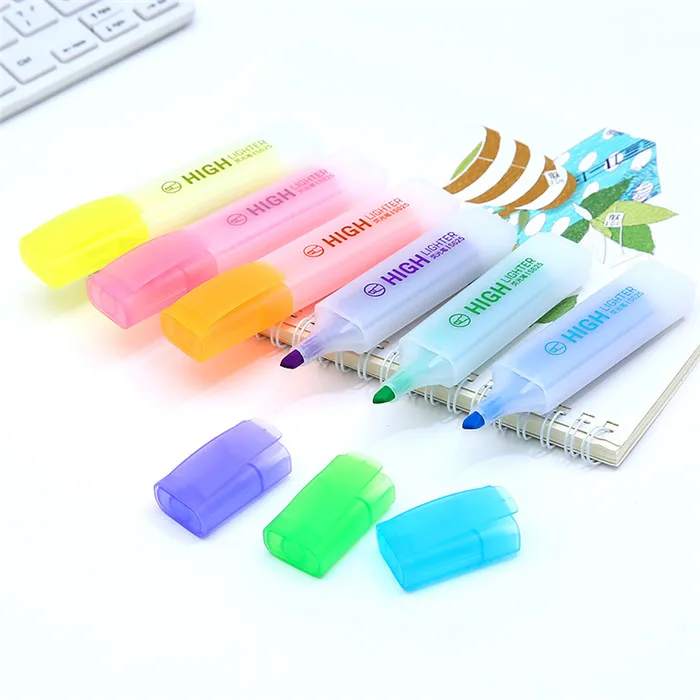 Deli 6 Color Highlighter Waterproof Art Drawing Writing Markers Pen Fast Dry Fluorescent Bright Color Office School Highlighters (32)
