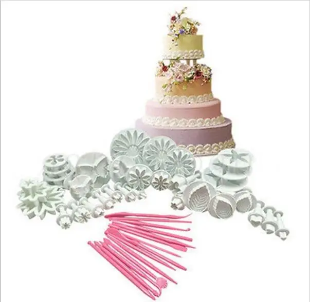 

47Pcs Spring Embossing Cutter Mold Sculpture Baking Tool Cake Decorating Icing Plunger Tools Fondant DIY Sugarcraft Mold 03097