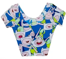 X-105 nouveau 2015 aventure temps Finn impression Cap manches haut court été dessin animé t-shirts sexy chemises(China)