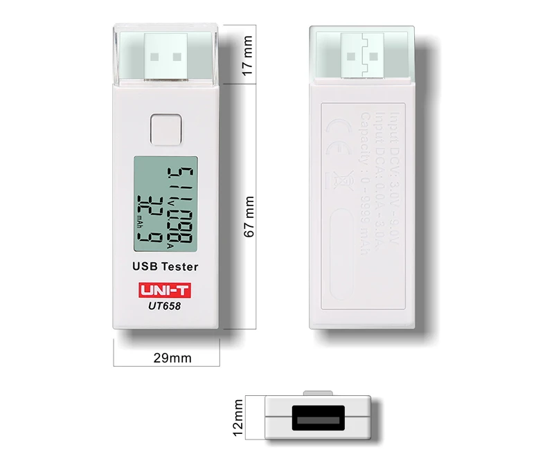 UNI-T USB Тестер DC Цифровой вольтметр amperimetro измеритель напряжения тока Ампер Вольт Амперметр детектор банк питания индикатор заряда