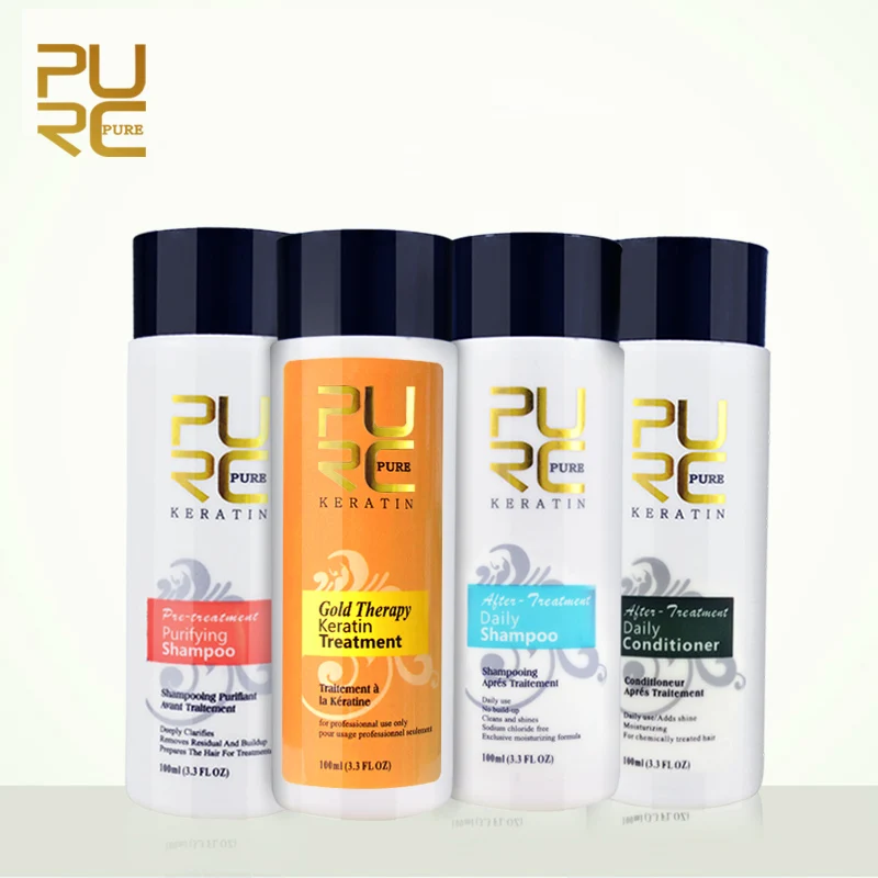 PURC Gold 100ml Brazilian keratin Treatment Straighten hair and Repair