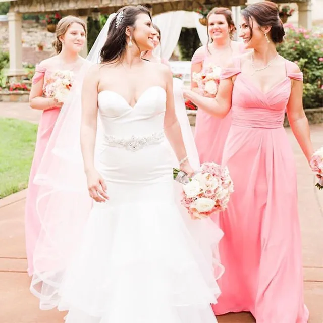 Best Price lamiabridal Off The Shoulder Chiffon Bridesmaid Dresses Spaghetti Straps Pleats Full Length Wedding Guest Maid Of Honor Gowns Best Price lamiabridal Off The Shoulder Chiffon Bridesmaid Dresses Spaghetti Straps Pleats Full Length Wedding Guest Maid Of Honor Gowns