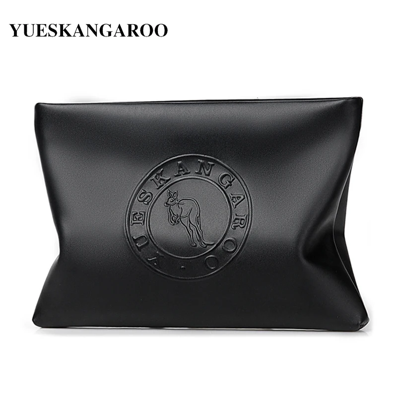 

2018 New Brand Men Wallet Leather Male Handy Bag Long Purse Card Holder Business Man Clutch Bag Large Capacity Envelope Wallet