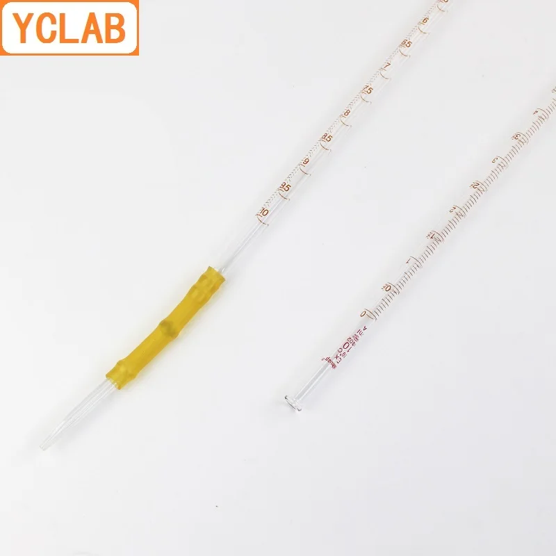 YCLAB 50 мл буретка с резиновым соединение труб прозрачная стеклянная головка и наконечник для щелочи класса А лабораторное химическое оборудование