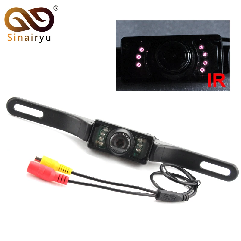 

Sinairyu Wholesale 10pcs IR LED Night Vision Car Backup CMOS NTSC System Camera Waterproof Reversing Backup Rear View Camera