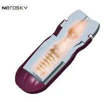 Zerosky Male Masturbator for Man Artificial Vagina Real Pussy Pocket Pussy Sex toys for Men Juguetes Sexuales Para Hombres