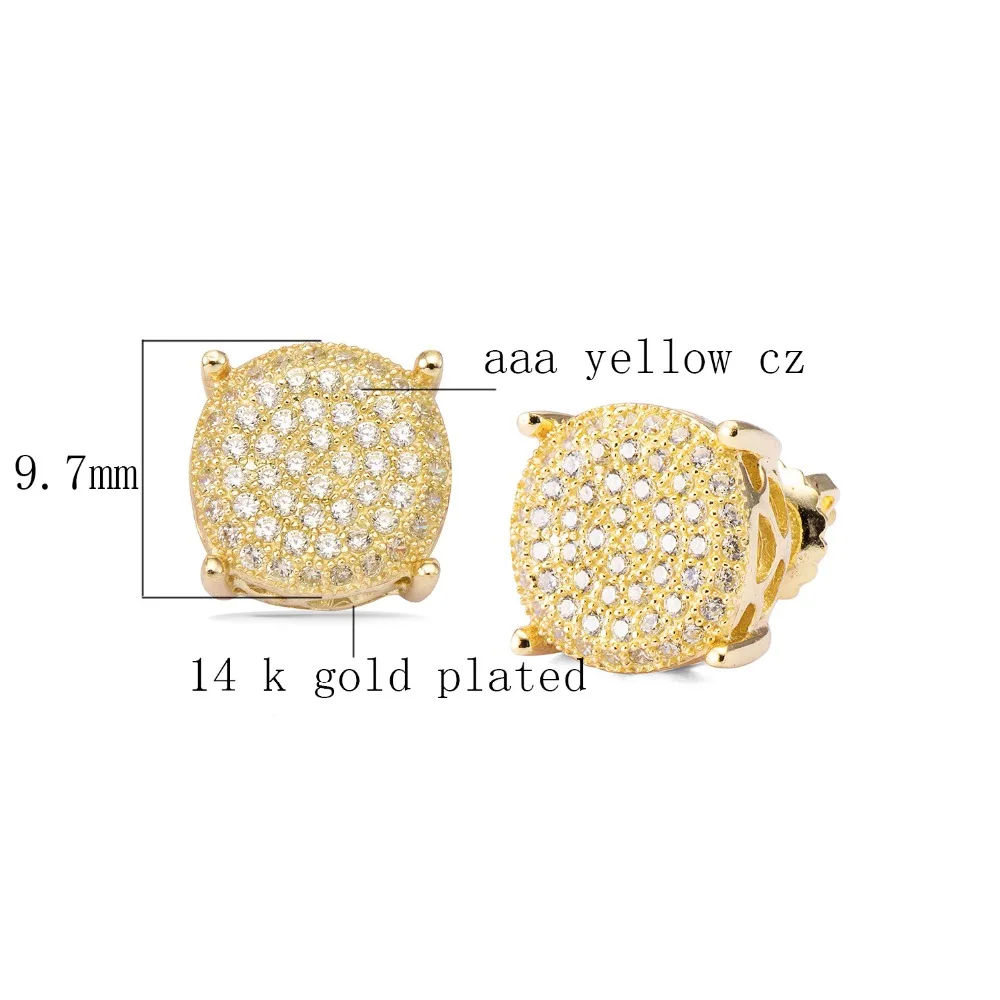 Женские серьги с родиевым покрытием модные круглые гвоздики AAA|cz stud earrings|stud