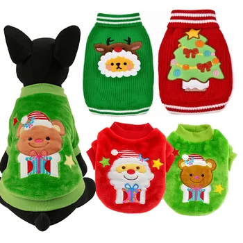 

Christmas Dog cat clothes Pet Vest Dog Jumpsuit Cat Sweater X'mas Dog dress Coat for Small Puppy Pet