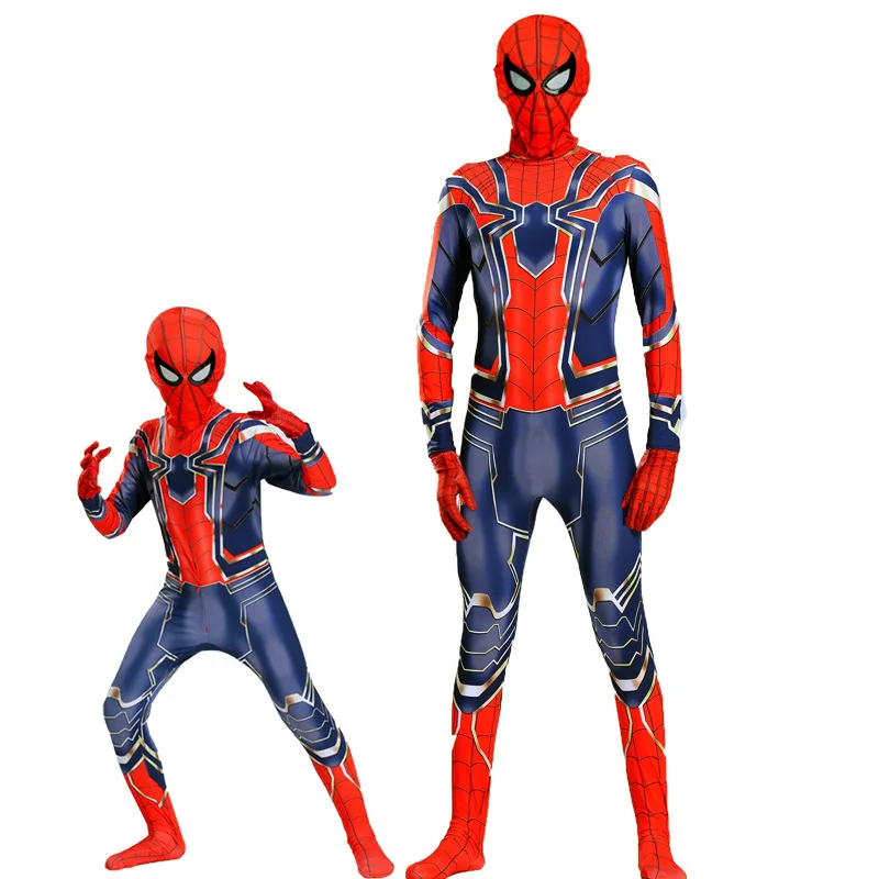 Латексный костюм Человека-паука для детей на Хэллоуин, вечерние костюмы супергероя, Карнавальная форма Супермена, маскарадный костюм для взрослых, Супермен Паук