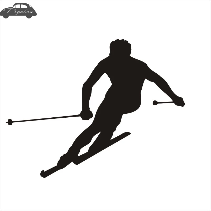Pegatina Skiing Sticker Winter Sports Snow Decal Ski Posters Vinyl Wall Decals Decor Mural Skiing Sticker