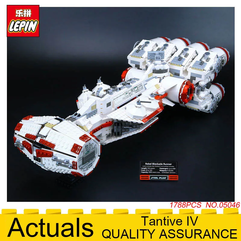 New LEPIN 05046 1788Pcs Star Tantive IV Re Blockade bel Runner Model Building Block Brick birthday christmas Gift 10019 Toy Wars