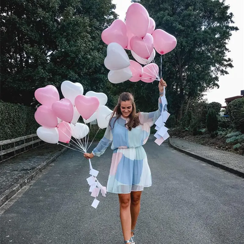 20 шт./лот 2 2g розового белого красного цвета с надписью Love латексных шаров в форме