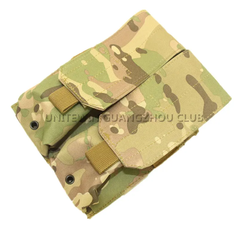 Тактическая Сумка MOLLE PALS Double Stack Rifle Magazine Mag Top Flap черный цвет - Цвет: multicam