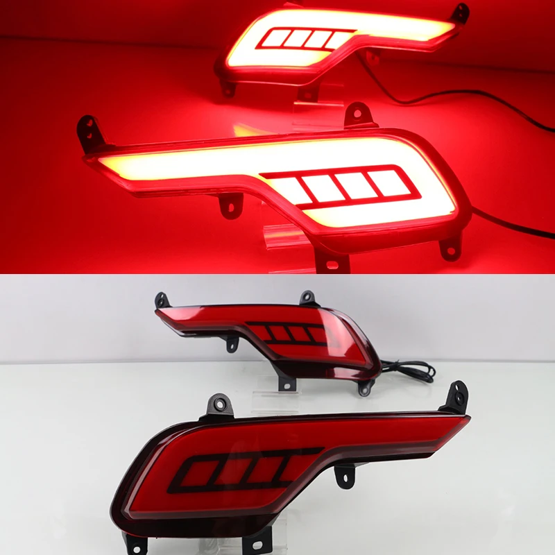 

Car Flashing LED Rear Bumper Reflector Light Rear lamp Brake Light Turn Signal Light For Hyundai ix45 Santa Fe Santafe 2016 2017
