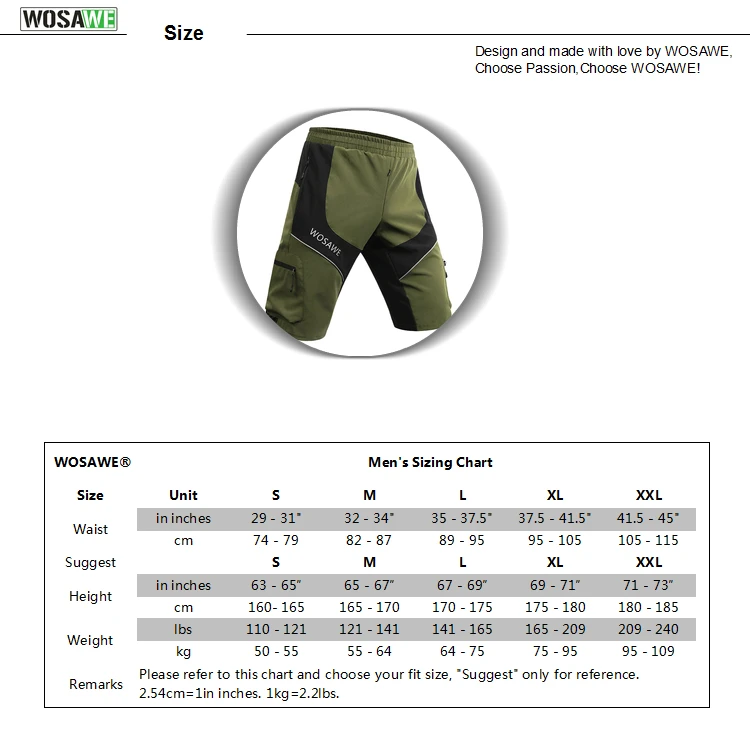 WOSAWE, новинка, шорты для горного велосипеда, мужские спортивные шорты для езды на велосипеде, шорты для отдыха и велоспорта