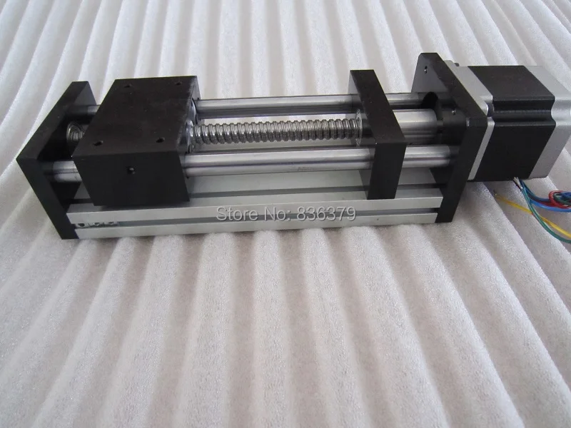 

High Precision CNC GGP ballscrew 1204 Sliding Table effective stroke 200mm+1pc nema 23 stepper motor linear guaid