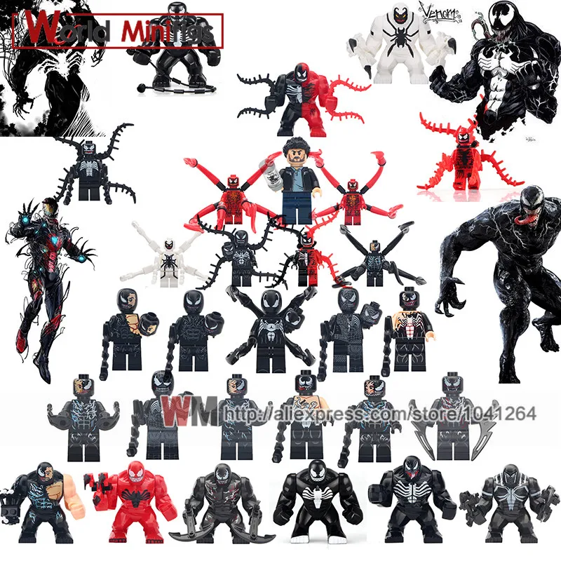 Single Marvel FIGURES Venom Carnage Riot Movie Eddie Brock