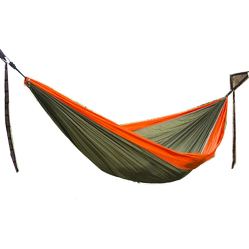 

Double Hammock Lightweight Portable Parachute Fabric Two Person Bed With Tree Straps Outdoor Camping Backpack Travel Yard Garden