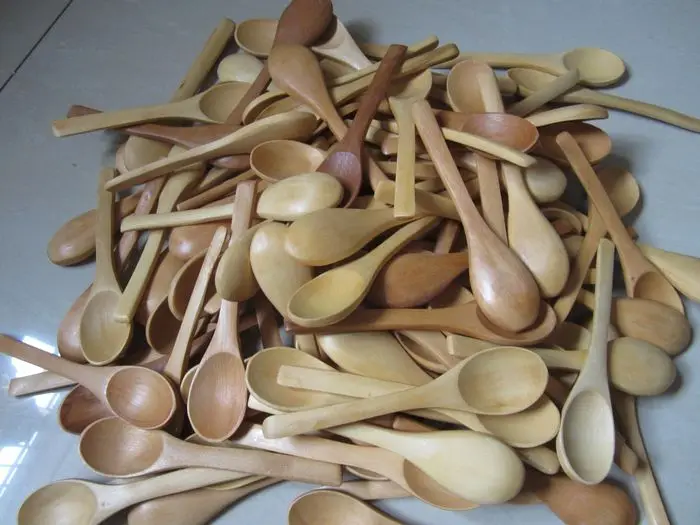 

100 Pieces Small Wooden Coffee Tea Spoon 12.5cm Sugar Salt Jam Mustard Ice Cream Spoons Wooden Handmade Utensils Free Shipping
