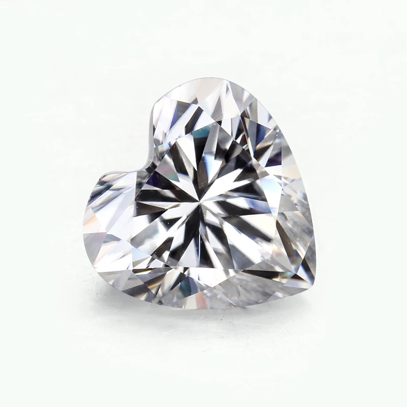 Near White GH color moissanites gem stones 6*6mm heart shape loose