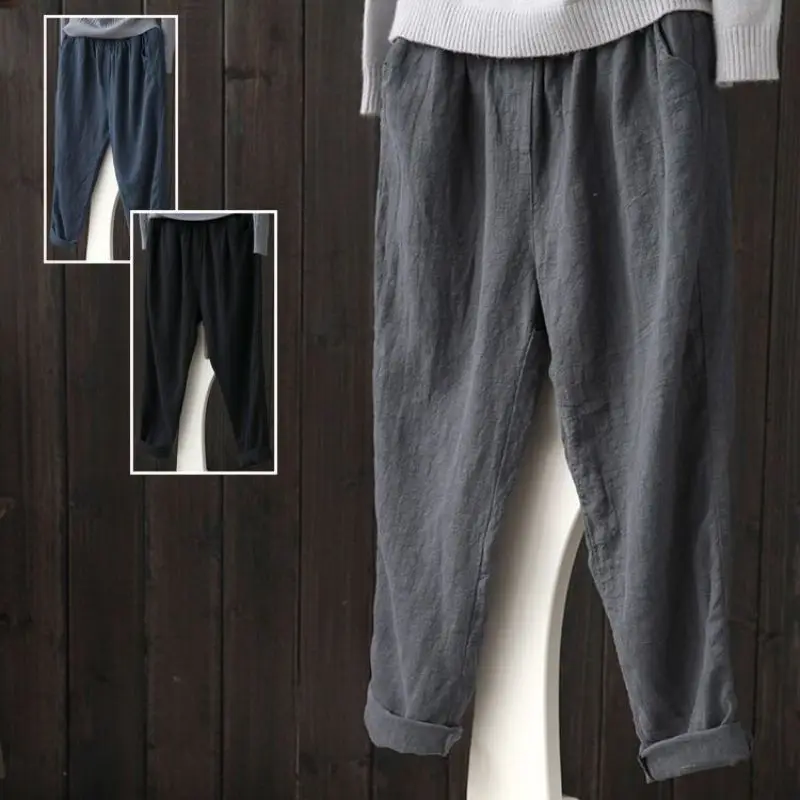 

Female Cotton And Linen Pants Summer And Autumn New Loose Casual Pants Women Long Pants Fashion Harem Pant