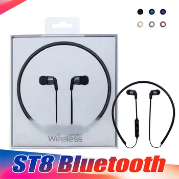 

30PCS/Lot ST8 Necklace Bluetooth Earphone Headset Sports Bluetooth High Quality With Package for iphone X 8 7 plus Samsung LG