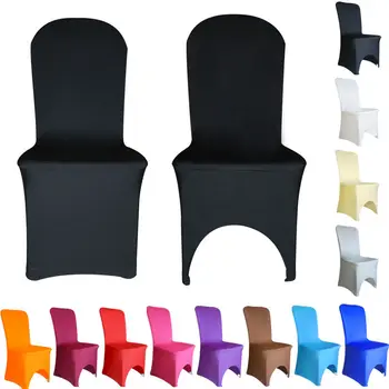 

Buy Sedcond One for Half Price-Chair Covers Spandex Lycra Cover Wedding Banquet Anniversary Party Decoration- Arched or Flat