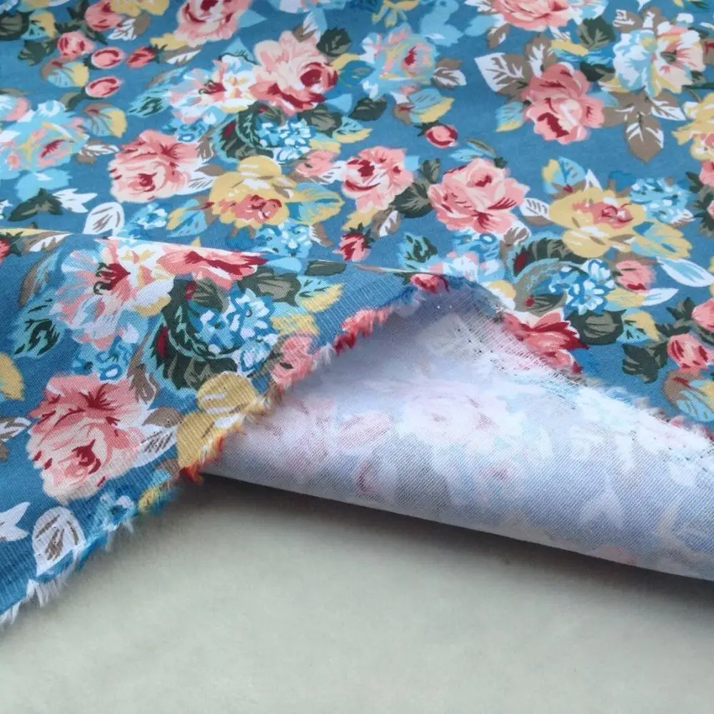 100 Cotton printed apparel fabrics pure cotton STRETCH fabric printing