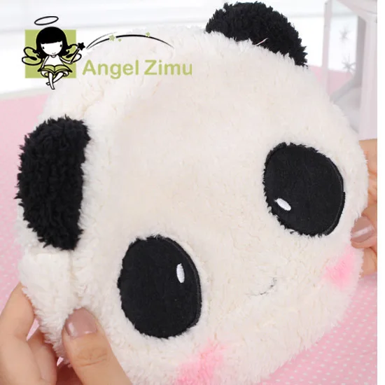 #*Cheap candice guo! super cute plush toy lovely shy panda bowknot cat pencil bag cosmetic bag case girls birthday Christmas gift 1pc