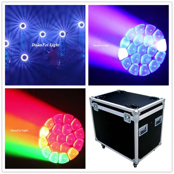 

(2pcs+Flightcase) 19x15w rgbw 4in1 led moving head zoom spotlight beam lyre clay bee eyes moving head