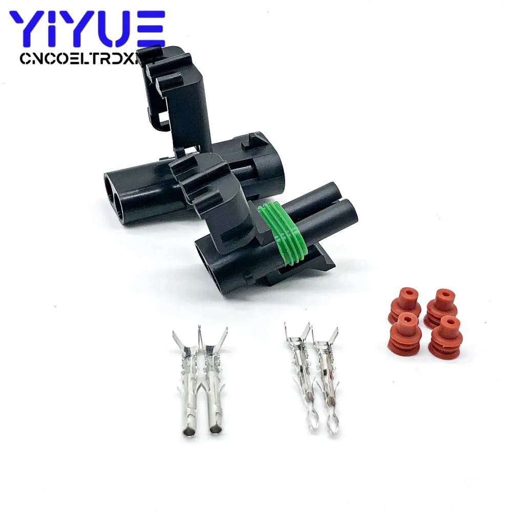 10 компл. 2 Pin 12010973 12015792 Женский Мужской погода обновления Электрический провод 2,5 Разъем герметичный автомобильные Соединители