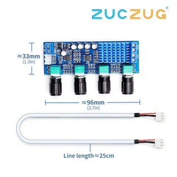 

XH-M577 TPA3116D2 Audio High Power Tone Op Amps DC 12-24V Dual-channel Stereo 2 X 80W Digital Amplifier Board B4-003