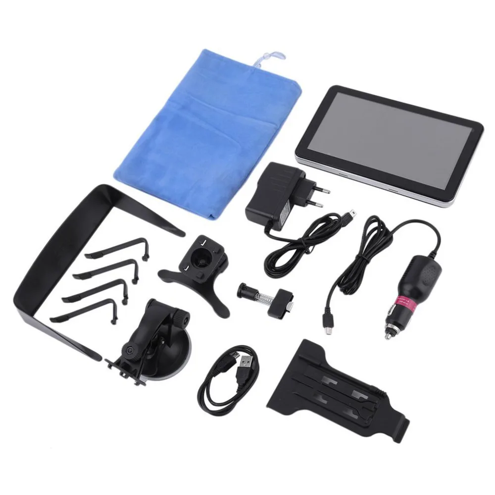 Bluetooth 7 Inch Car font b GPS b font Navigation Support Different Languages Touchscreen 3D Map