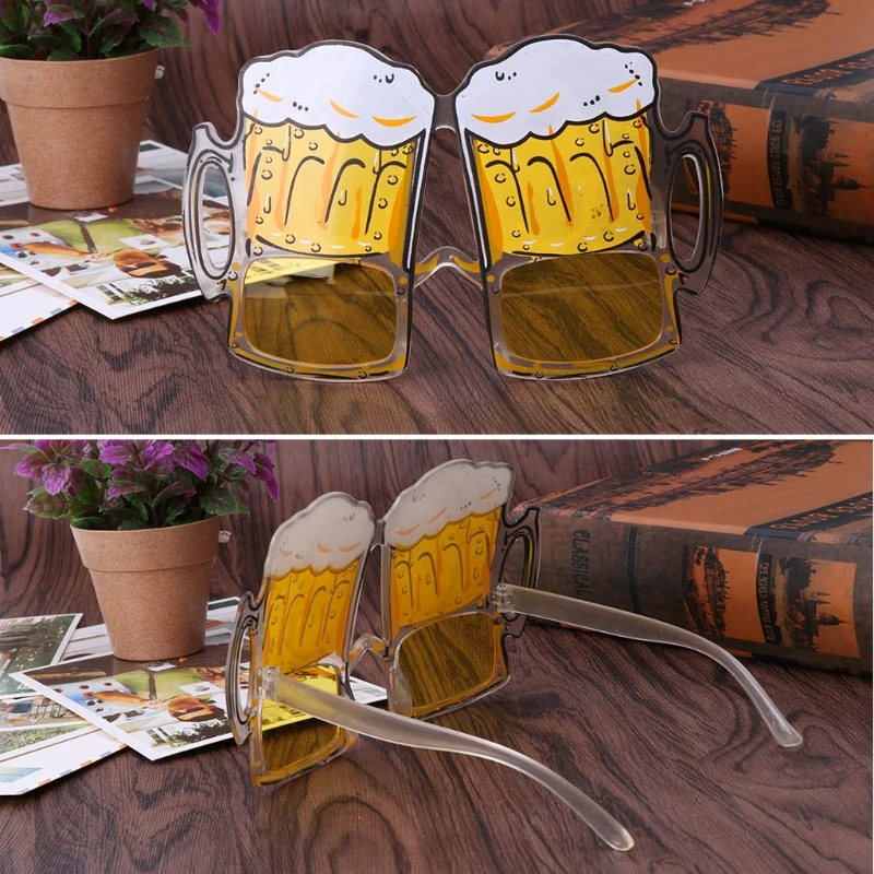 Funny Hawaii Novelty Beer Sunglasses Glasses Fancy Dress Party Christmas Decor Night Stag Party Favors Carnival Party Decoration