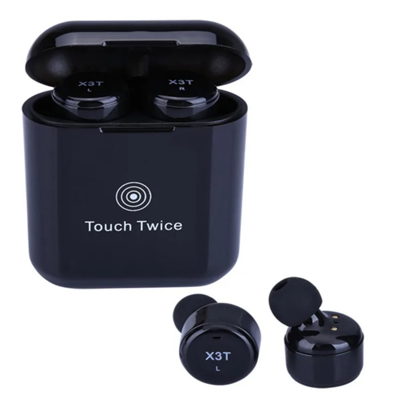 

Hot TWS X3T Wireless Bluetooth 4.2 Headset Earphone wtih Charger Box X1t X2T Upgraded for Phone Android