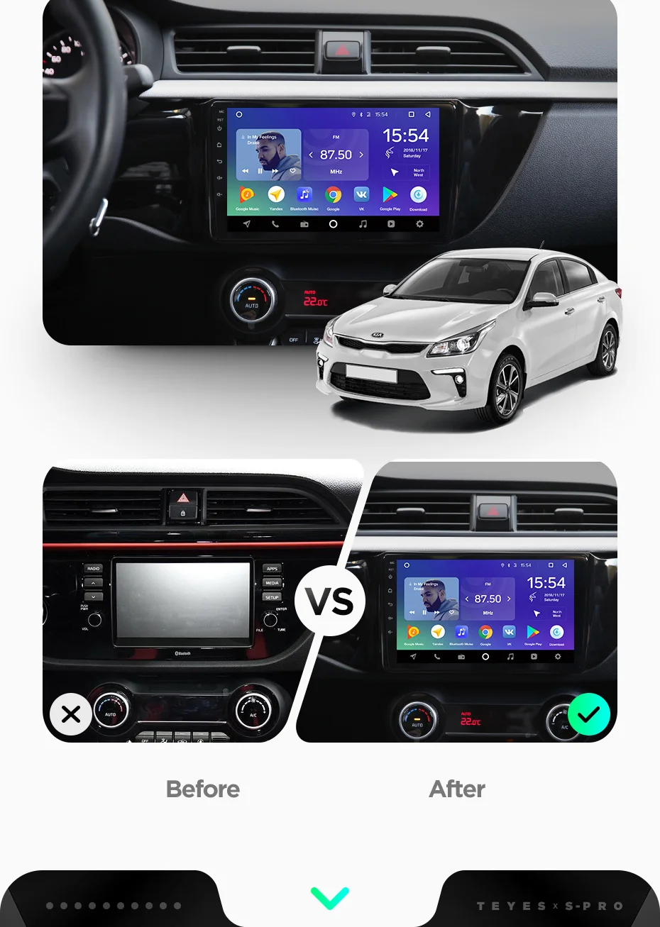 Discount TEYES SPRO For KIA RIO 3 4 2011-2019 Car Radio Multimedia Video Player Navigation GPS Android 8.1 No 2din 2 din dvd 9