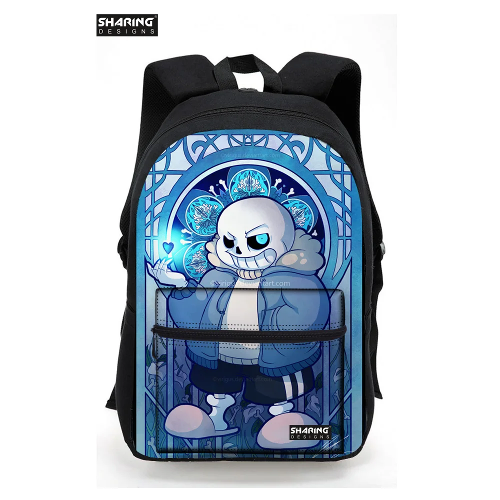 19 дюймов рюкзак Sans And Papyrus школьные рюкзаки для мальчиков и девочек детские сумки