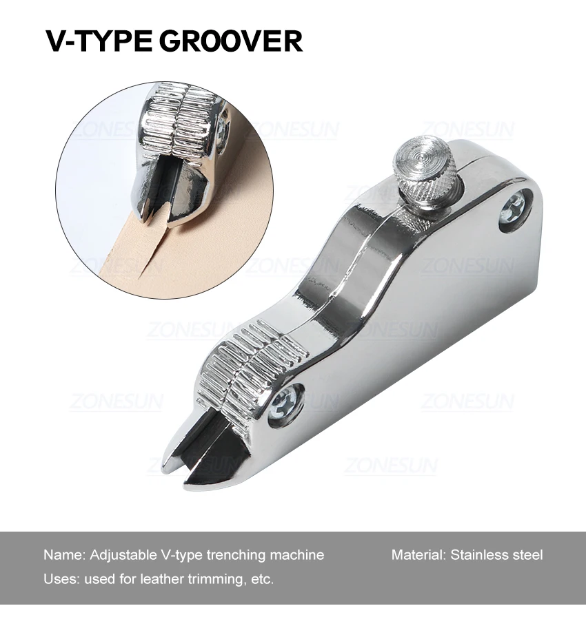 Zonesun Manual Multi Functional Adjustable Stainless Steel Diy Leather Craft Tool V Type Groover Trenching Machine Leathercraft Tool Sets Aliexpress