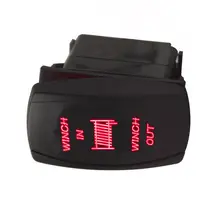 EE coche carretera Auto interruptor basculante temporario 7Pin LED rojo Winch en la luz de la lámpara