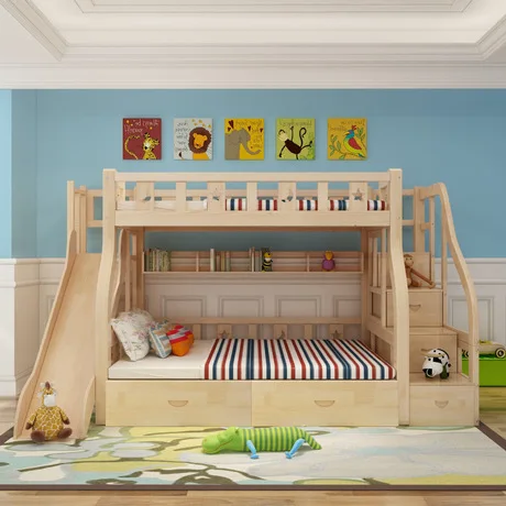 Cama de niños muebles para el hogar muebles de madera maciza camas para