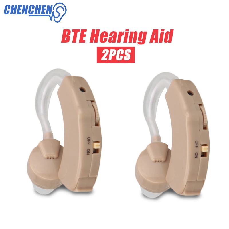 2PCS Cheap Best Hearing Aid Hot Sale BTE Volume Adjustable Sound