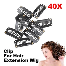 Новинка, накладные волосы, 32 мм, 40 шт., клипса, средний черный уток, инструменты для наращивания волос@ ME88