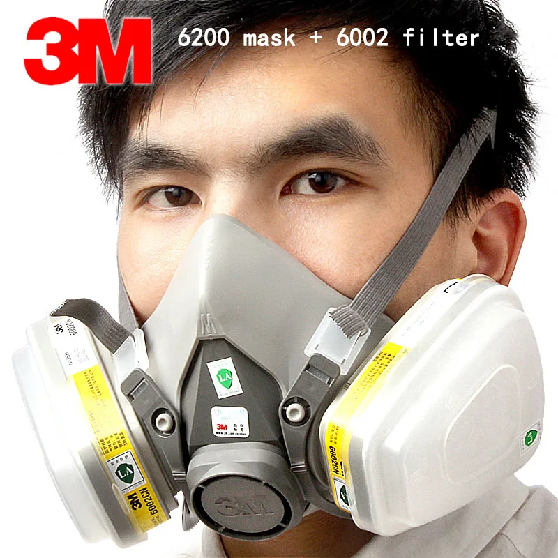 3M 6200 mask +6002 filter respirator mask Genuine high quality