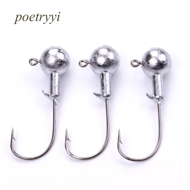 Best Price POETRYYI 1PC/5PCS/10PCS lot Exposed Lead Jig Head 1g 3.5g 5g 7g 10g Barbed Hook Soft Lure Jigging Hook Fishing Hooks 30 Best Price POETRYYI 1PC/5PCS/10PCS lot Exposed Lead Jig Head 1g 3.5g 5g 7g 10g Barbed Hook Soft Lure Jigging Hook Fishing Hooks 30