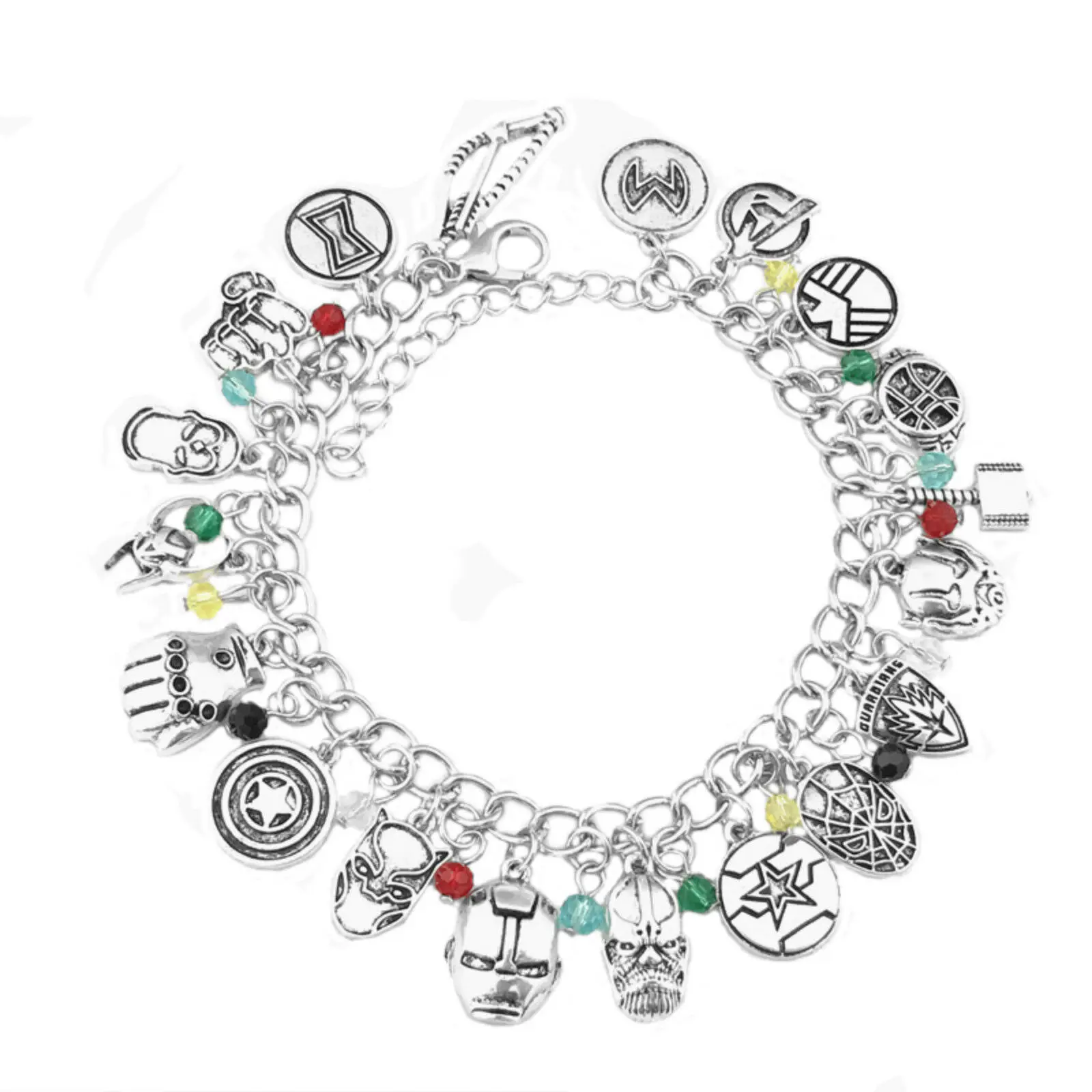 

2019 New Avengers 4 Infinity War Bracelets For Women Thor's Hammer Iron Man American Captain Spiderman Women Bangle Jewelry