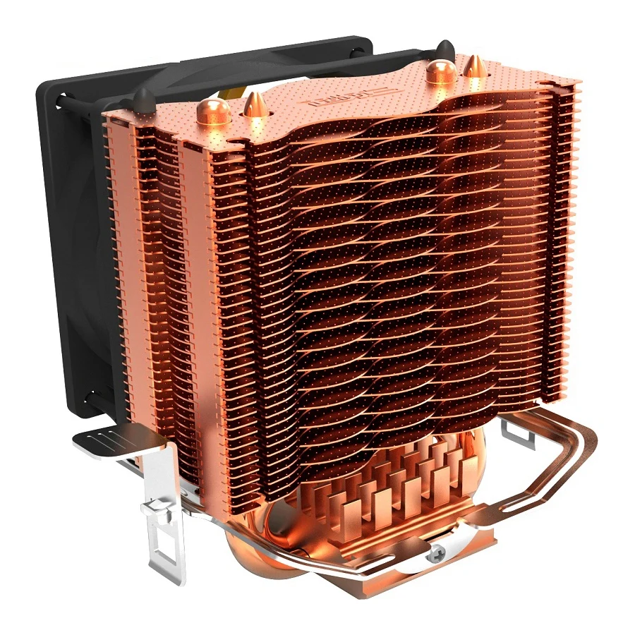 PCCOOLER S83 кулер для процессора медное покрытие плавники 2 тепловые трубки 80 мм/8 см тихий вентилятор охлаждения процессора радиатор вентилятор для AMD для Intel 775 115