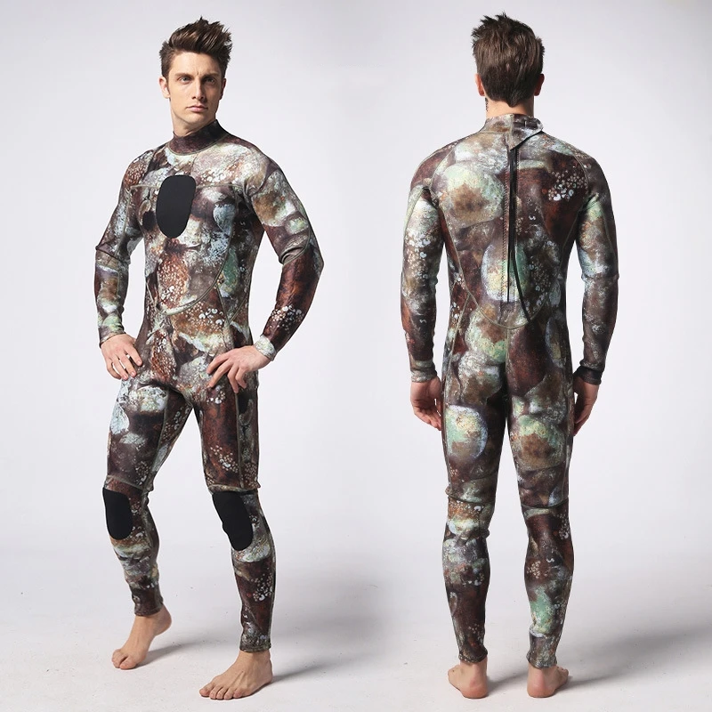 3mm Camouflage Diving Suit Men One Piece Spearfishing Wetsuits Swimming Wetsuit Surfing Suitin
