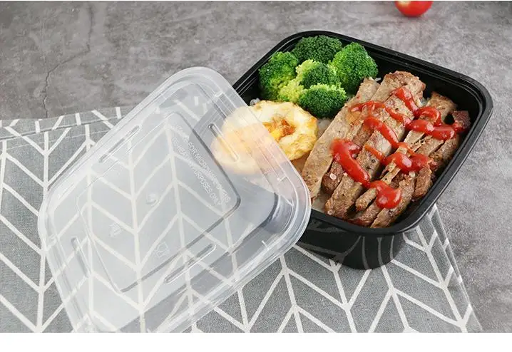 50Pcs Disposable Microwave Plastic Food Storage Container Safe Meal Prep Containers For Home Kitchen Food Storage Box