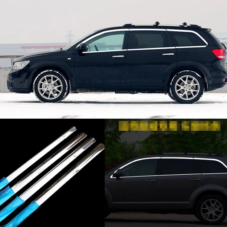 

12pcs Stainless Steel Door Window Frame Sill Molding Trim For Dodge Journey