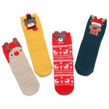 Милые женские носки, новые модные носки с рисунками животных, забавные носки для всей семьи, носки для рождественской вечеринки, унисекс